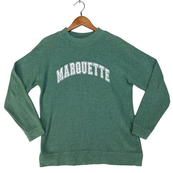 Vintage Marquette University Sweatshirt MV Sport Green Sz Medium 90s Collegiate - Picture 1 of 12